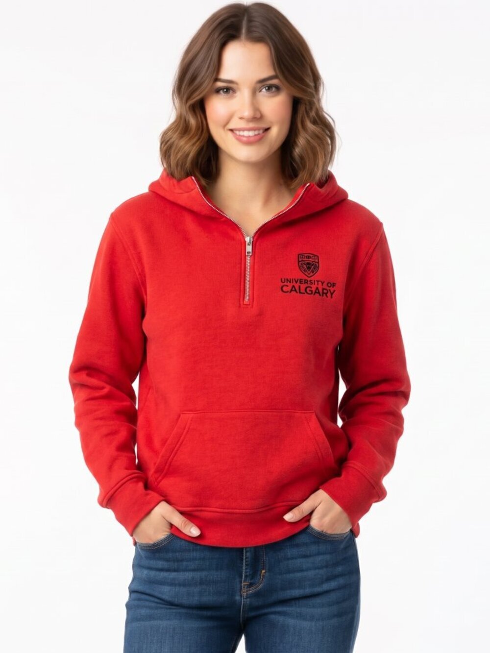 UNIVERSITY OF CALGARY WOMENS HOODIE (MEDIUM)